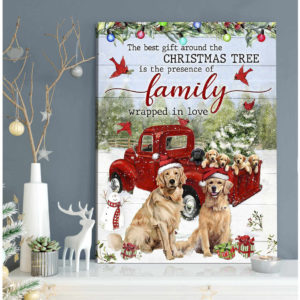 The Best Gift Around The Christmas Tree Canvas Wall Art