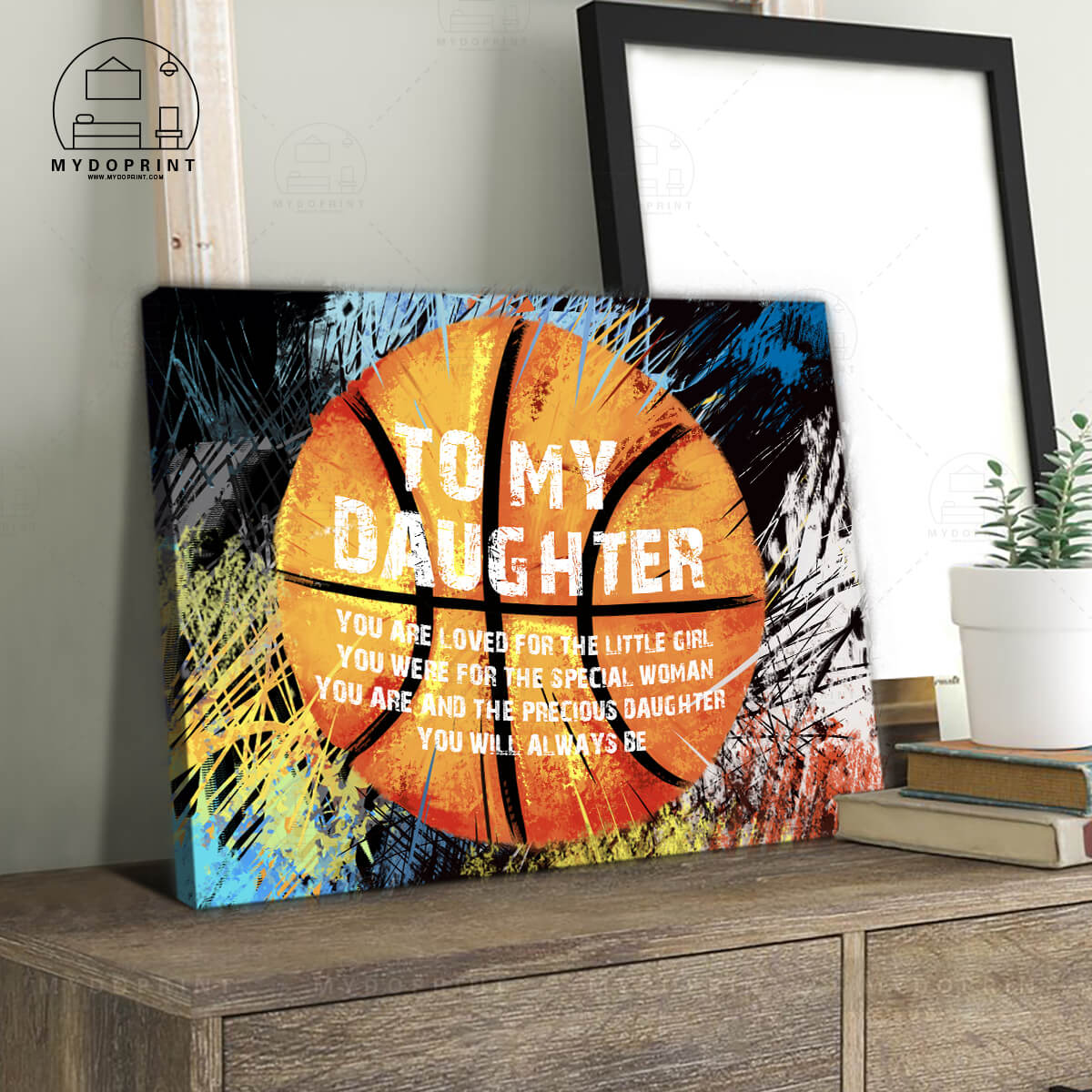 The Precious Daughter Basketball Canvas