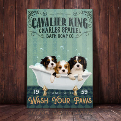 Cavalier King Charles Spaniel Dog Bath Soap Company Canvas FB1801 73O39 Cavalier King CHarles Dog Canvas