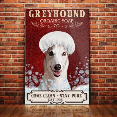 Greyhound Dog Organic Soap Company Canvas FB2204 71O57 Greyhound DOg Canvas