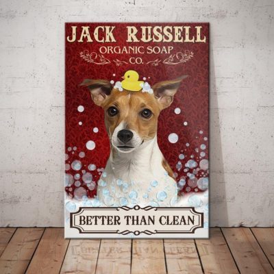 Jack Russell Terrier Dog Organic Soap Company Canvas FB2201 67O57 Jack Russell Tierrier Dog Canvas