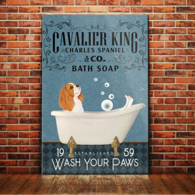 Cavalier King Charles Spaniel Dog Bath Soap Company Canvas FB0808 81O60 Cavalier King CHarles Dog Canvas
