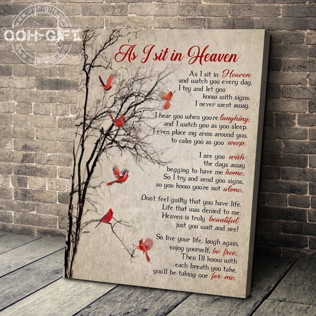 Poster Canvas - As I Sit In Heaven - Cardinal - Art Hoodie