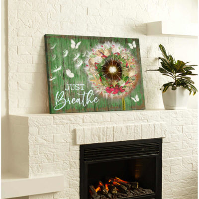 Christmas Dandelion and Butterflies Canvas Just Breathe Wall Art Decor