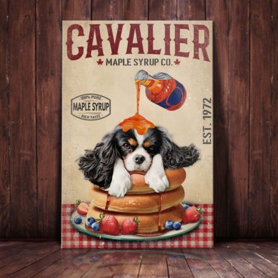 Cavalier King Charles Spaniel Dog Maple Syrup Company Canvas MR0204 95O58 Cavalier King CHarles Dog Canvas