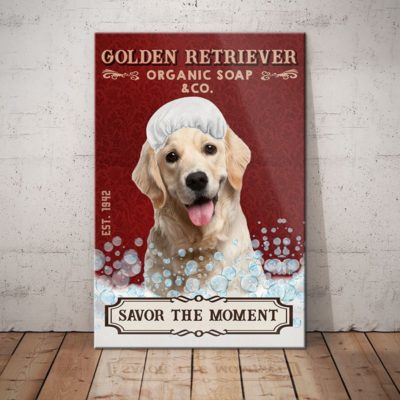Golden Retriever Dog Organic Soap Company Canvas FB2201 71O31