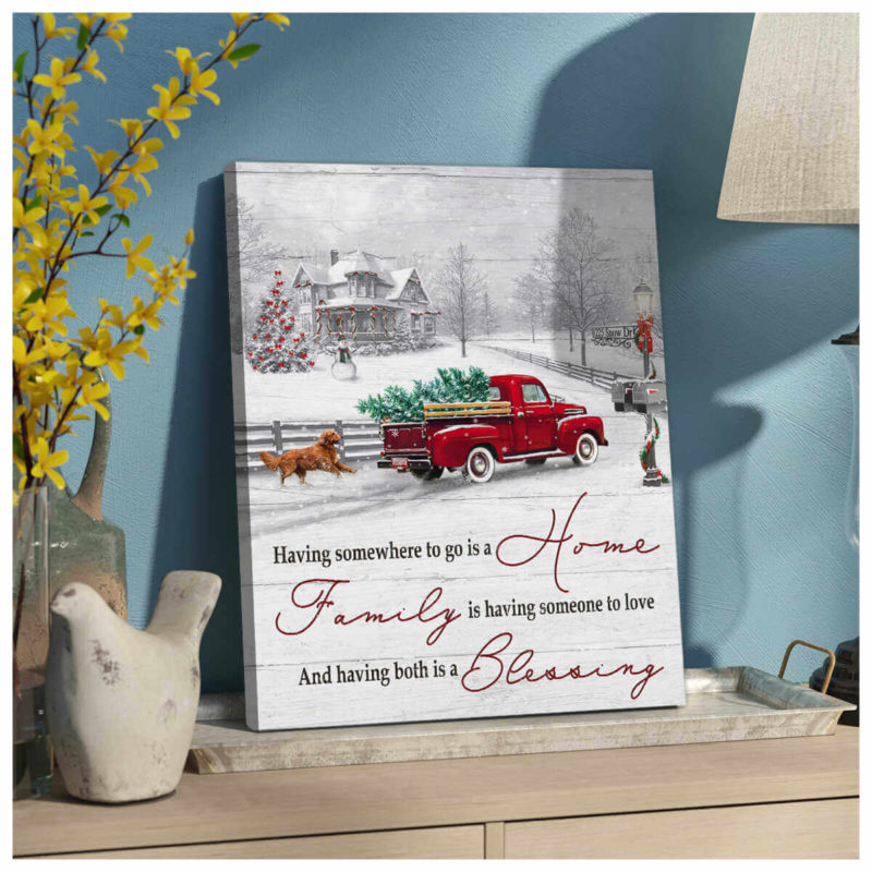 Farm Farmhouse Christmas Canvas Having both is a blessing Wall Art Decor