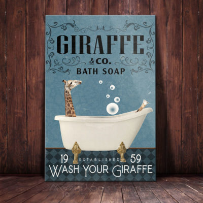Giraffe Bath Soap Company Canvas FB1804 81O60 Giraffe Canvas