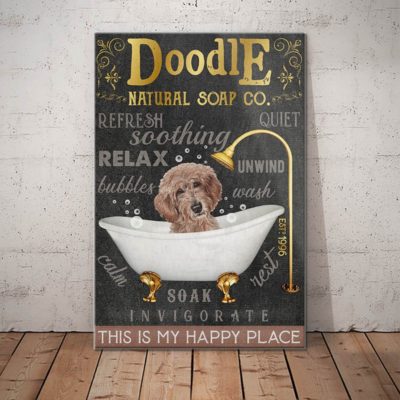 Goldendoodle Dog Natural Bath Soap Company Canvas FB2503 81O36 Goldendoodle Dog Canvas  Golden Retriever Dog Canvas