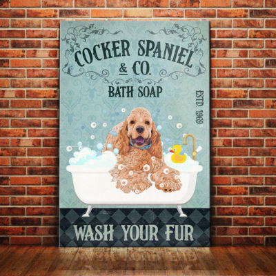 Cocker Spaniel Dog Bath Soap Company Canvas FB1901 70O51 Cocker Spaniel Dog Canvas