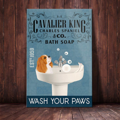 Cavalier King Charles Spaniel Dog Bath Soap Company Canvas FB1207 81O60 Cavalier King CHarles Dog Canvas