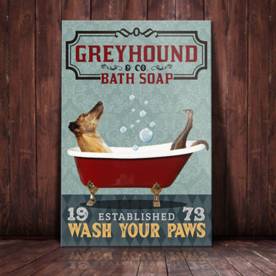Greyhound Dog Bath Soap Company Canvas FB1905 70O31 Greyhound DOg Canvas