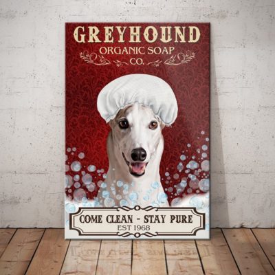 Greyhound Dog Organic Soap Company Canvas FB2204 71O57 Greyhound DOg Canvas