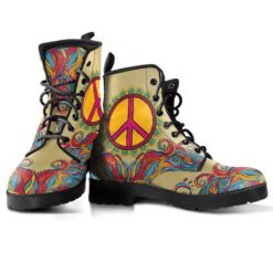 Hippie Peace Vibe Leather Boots