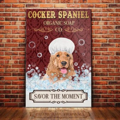 Cocker Spaniel Dog Organic Soap Company Canvas FB2203 71O56 Cocker Spaniel Dog Canvas