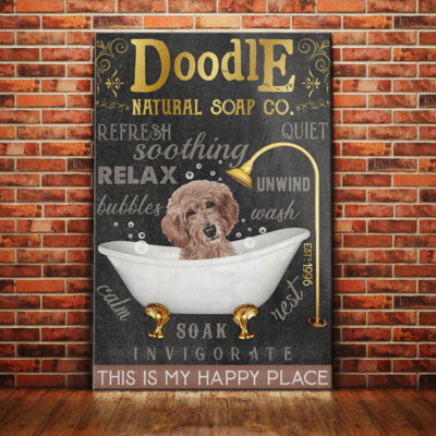 Goldendoodle Dog Natural Bath Soap Company Canvas FB2503 81O36 Goldendoodle Dog Canvas  Golden Retriever Dog Canvas