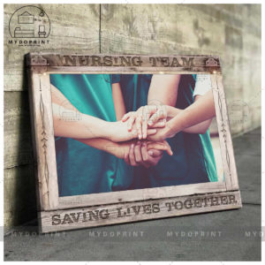 Nursing Team Saving Lives Together Hands Nurse Canvas