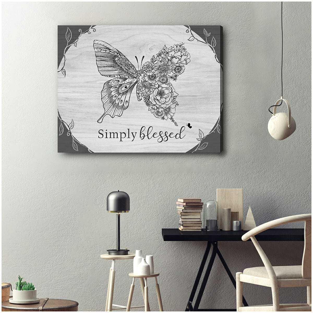 Butterfly Simply Blessed Canvas