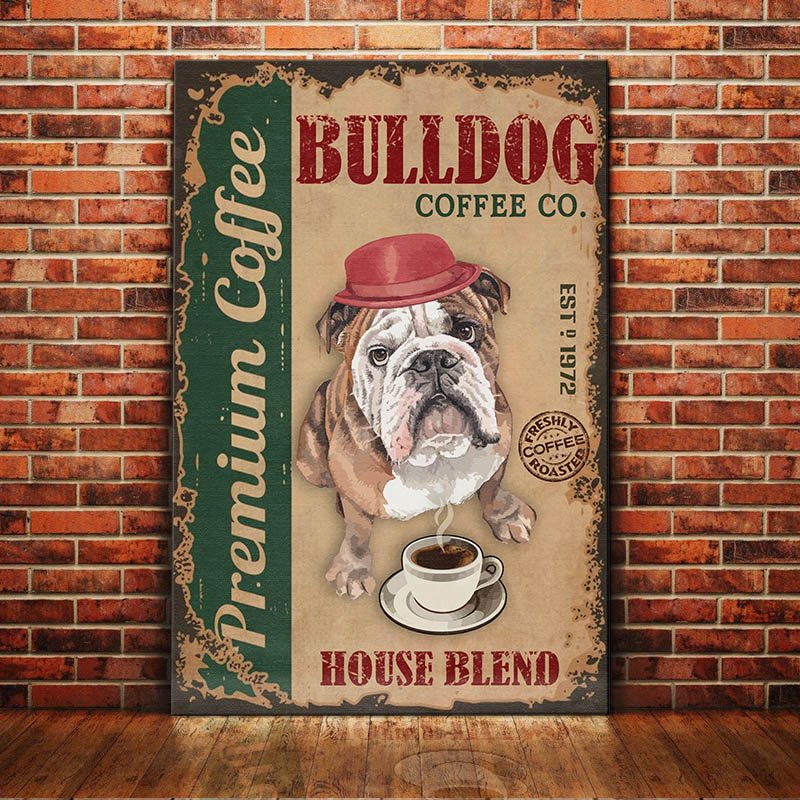 Bulldog Coffee Company Poster Canvas FB1303 90O49 – Art Hoodie