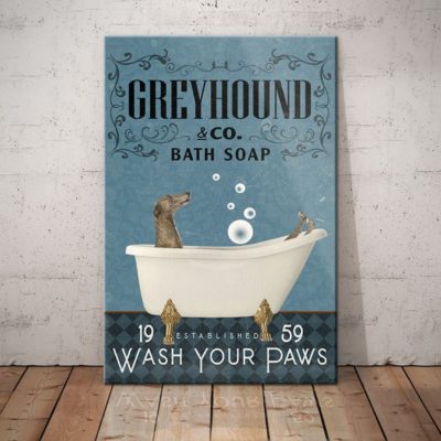 Greyhound Dog Bath Soap Company Canvas FB1906 81O60 Greyhound DOg Canvas