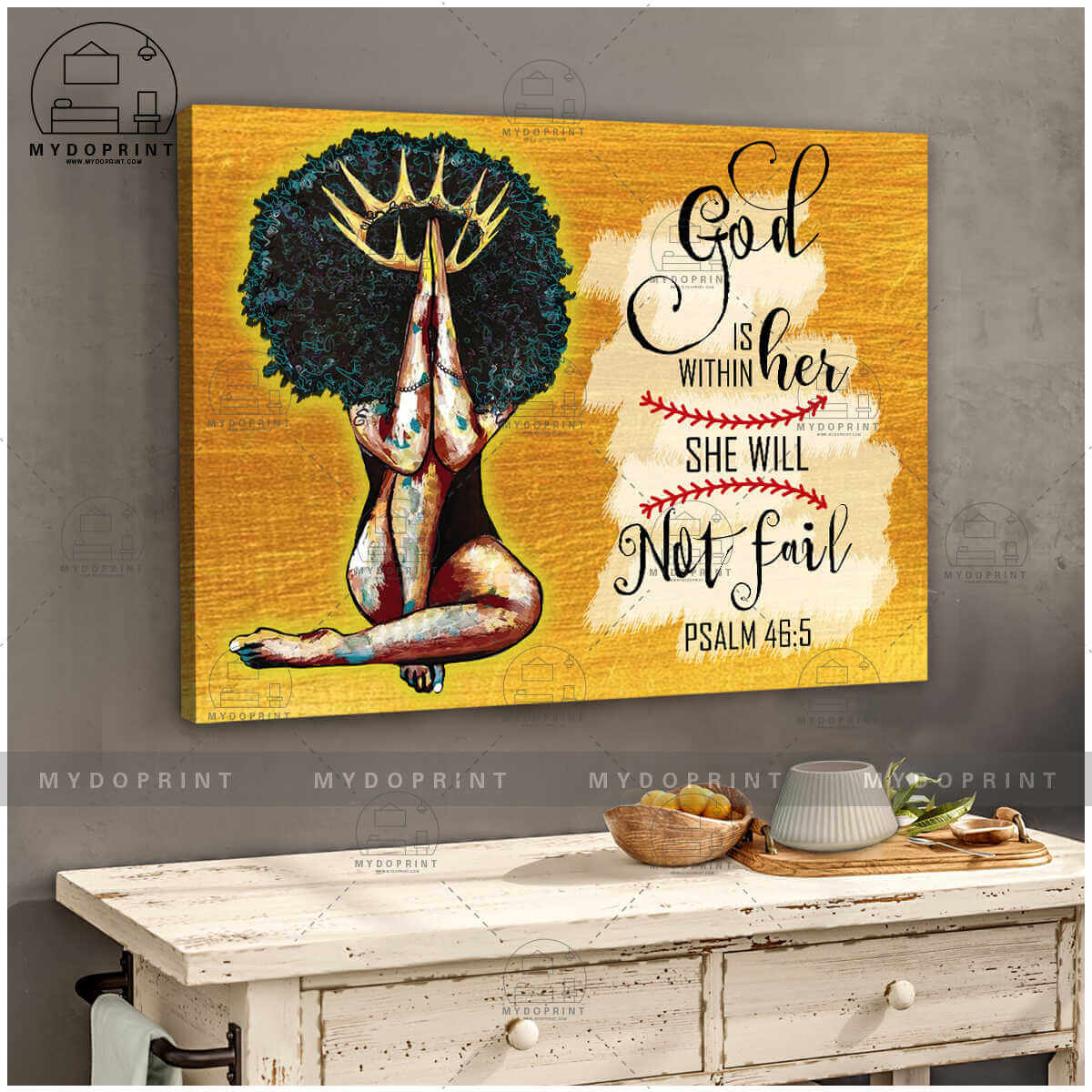 God is within her She will not fail Canvas