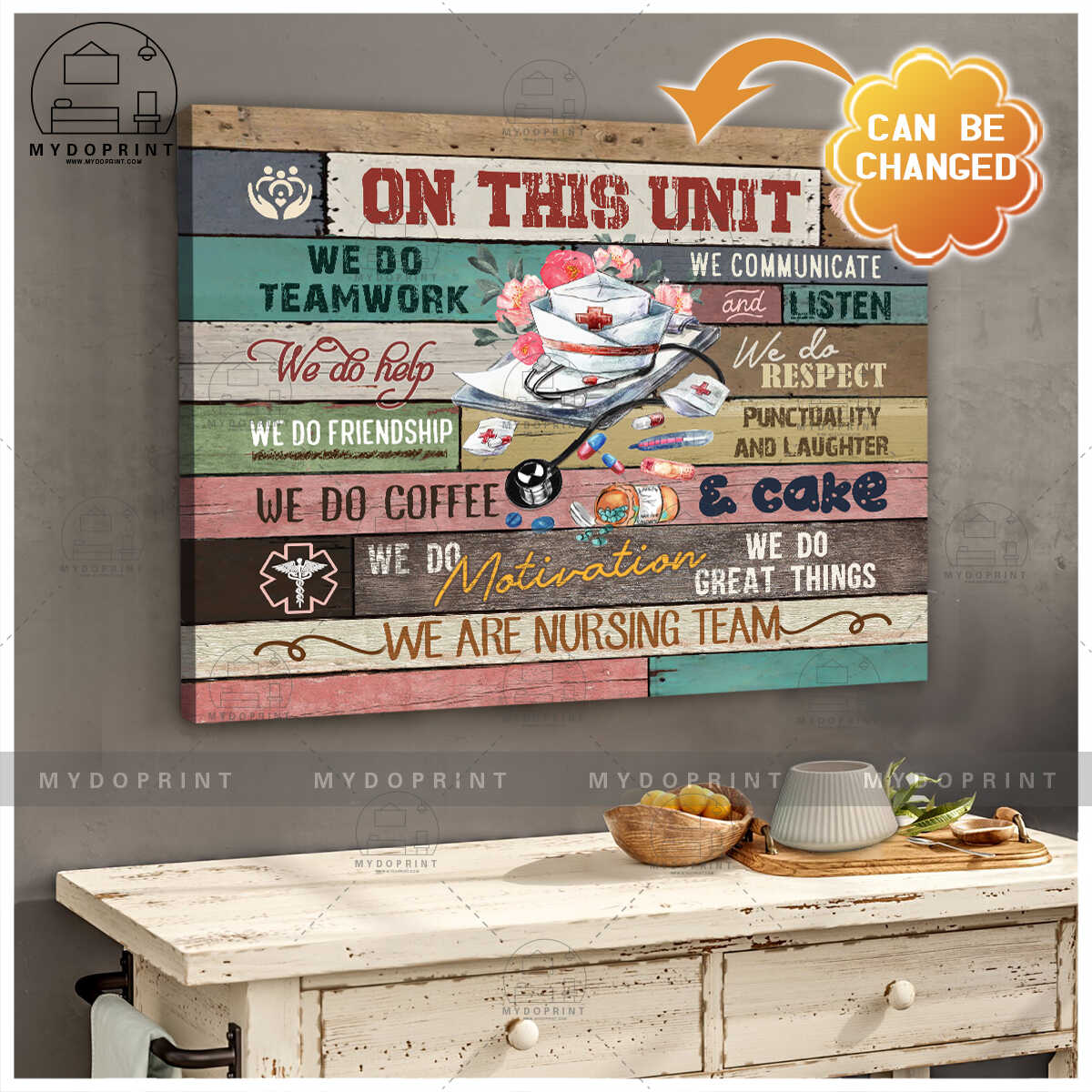 We Are Nursing Team Personalized Canvas