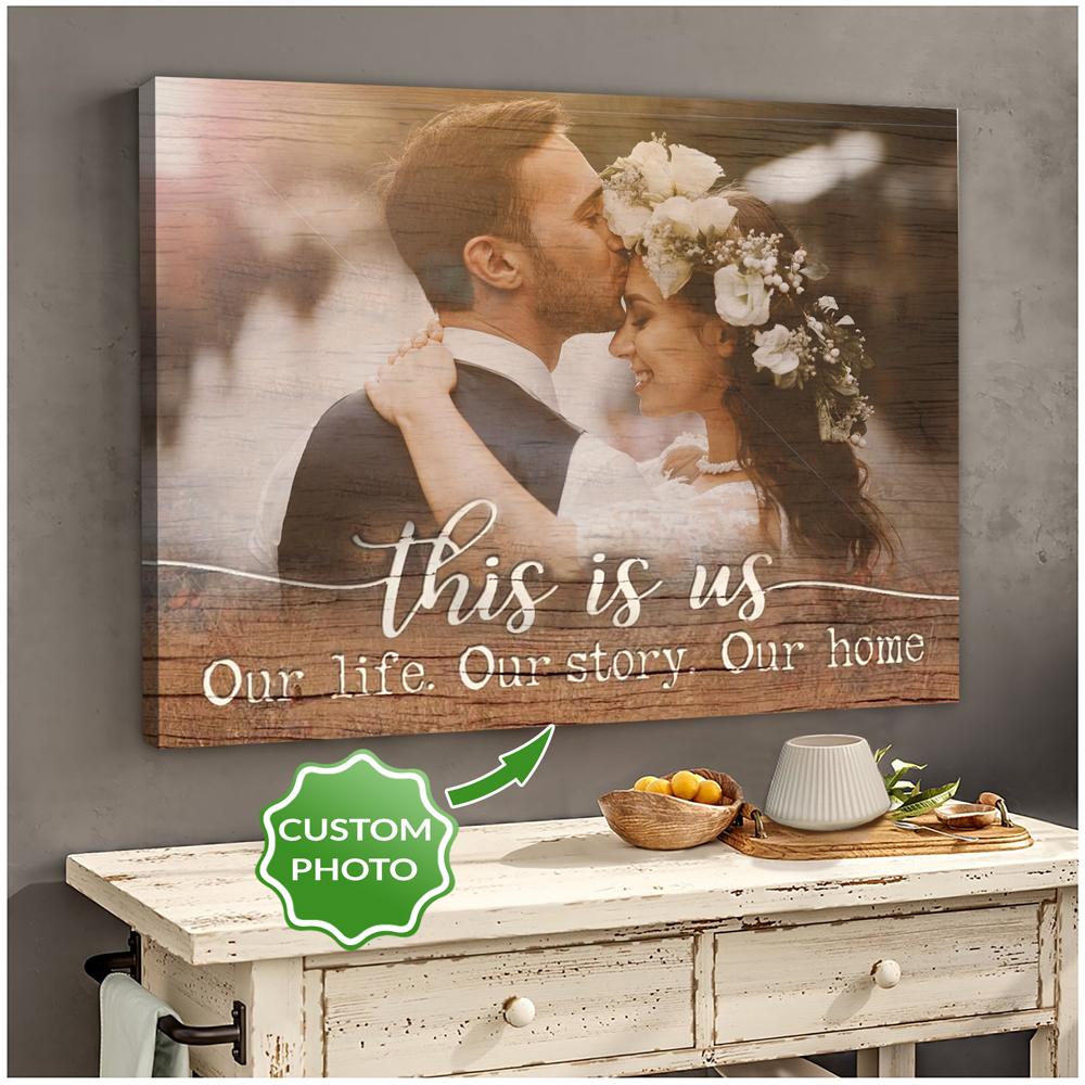 [Personalized Photo] This Is Us Horizontal Canvas - Anniversay Gift - Couple Gift