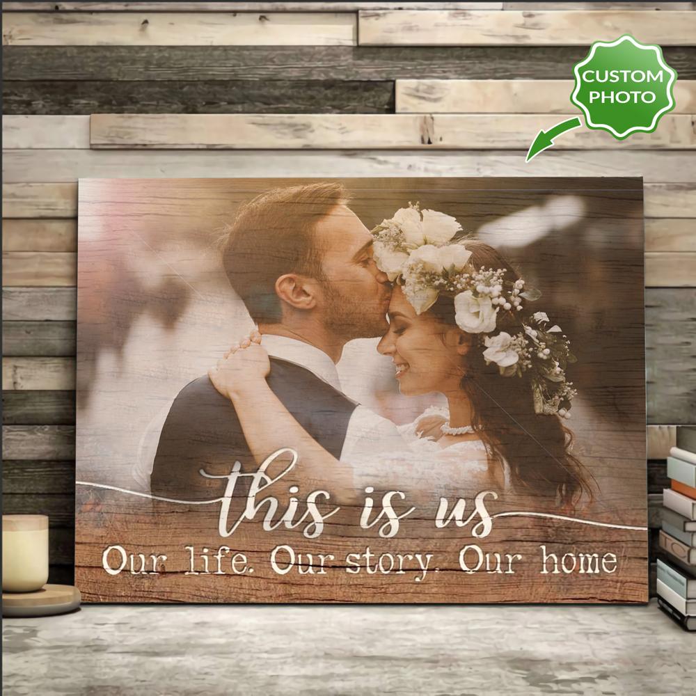 [Personalized Photo] This Is Us Horizontal Canvas - Anniversay Gift - Couple Gift