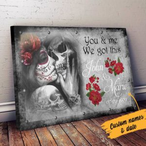 Personalized You & Me We Got This Rose Canvas Gift For Her For Him