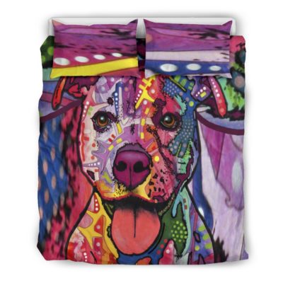 Staffordshire Terrier (Staffie) Bedding Set - Printed Back - Dean Russo Art Bedding Set