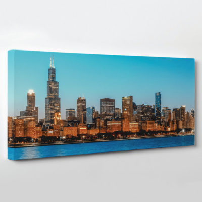 Chicago, Illinois Skyline Canvas Wall Art – Collection B