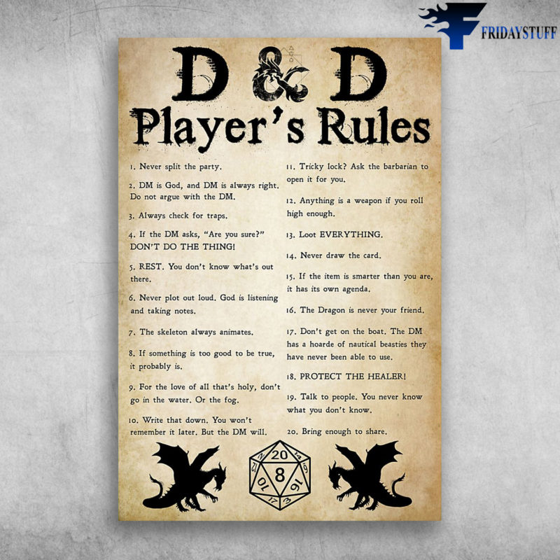 D And D Player's Rules Bring Enough To Share