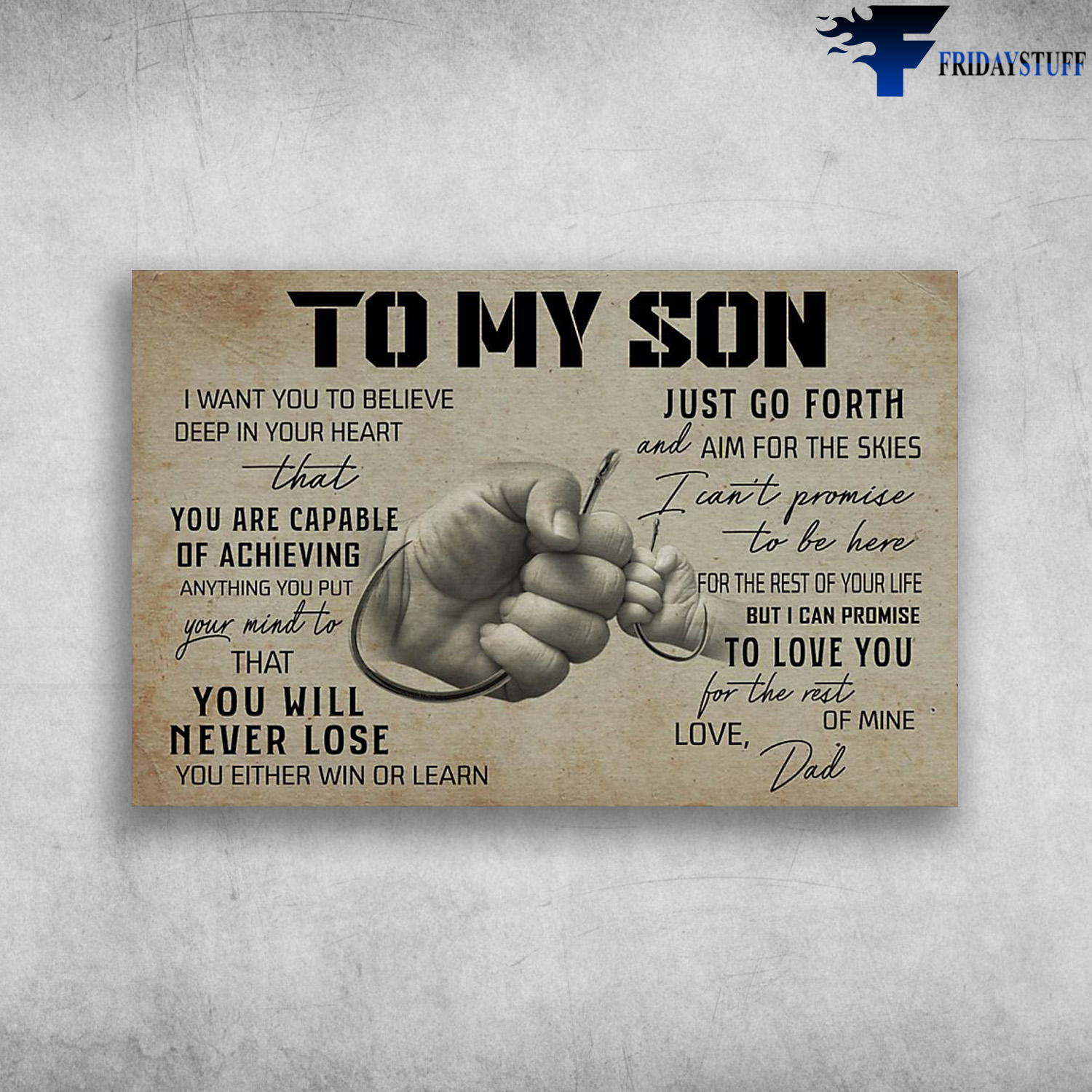 Father and son fishing Poster Print - Item # VARSAL255418570