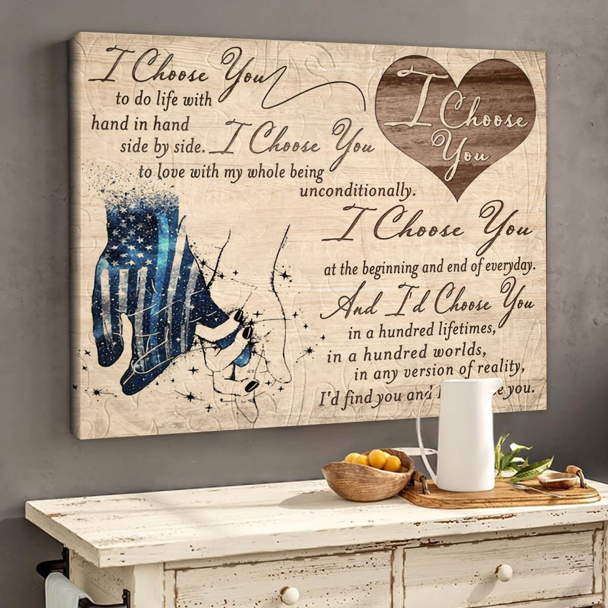 Gift For Wife For Husband Love A Police Canvas