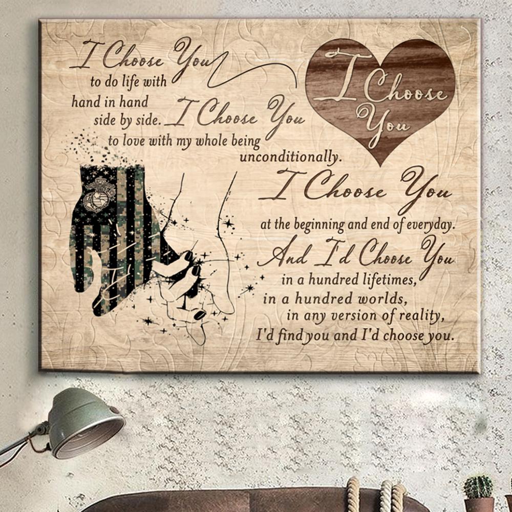 Love A Soldier Couple Canvas Gift For Wife For Husband