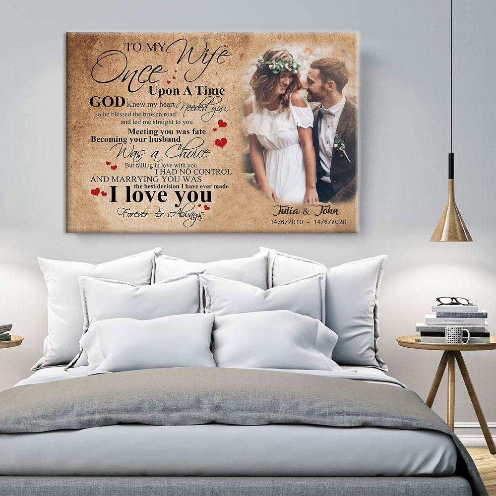 Personalized Anniversary Gift For Wife A Choice Horizontal Canvas