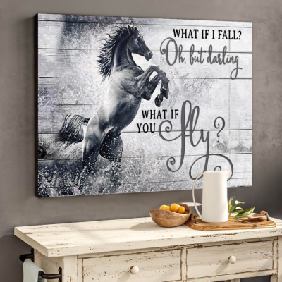 Eviral Store What If You Fly Horse Wall Art Canvas Christmas Wall Art Canvas Poster 2010