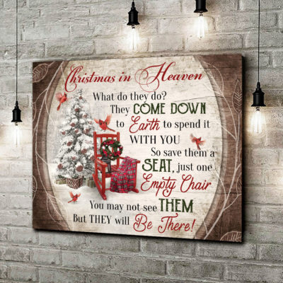 Eviral Stores Christmas Loss Gift Canvas Decor Christmas In Heaven Canvas Poster 1611