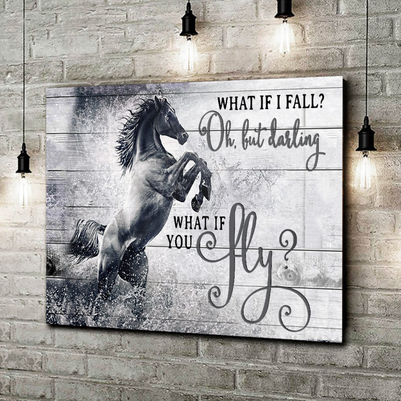 Eviral Store What If You Fly Horse Wall Art Canvas Christmas Wall Art Canvas Poster 2010
