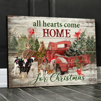 Eviral Store All Hearts Come Home for Christmas Canvas Poster 1210