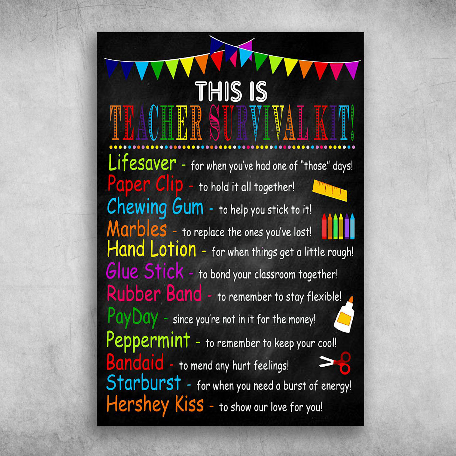 This Is Teacher Survival Kit Lifesaver, Paper Clip Poster Canvas - Art  Hoodie