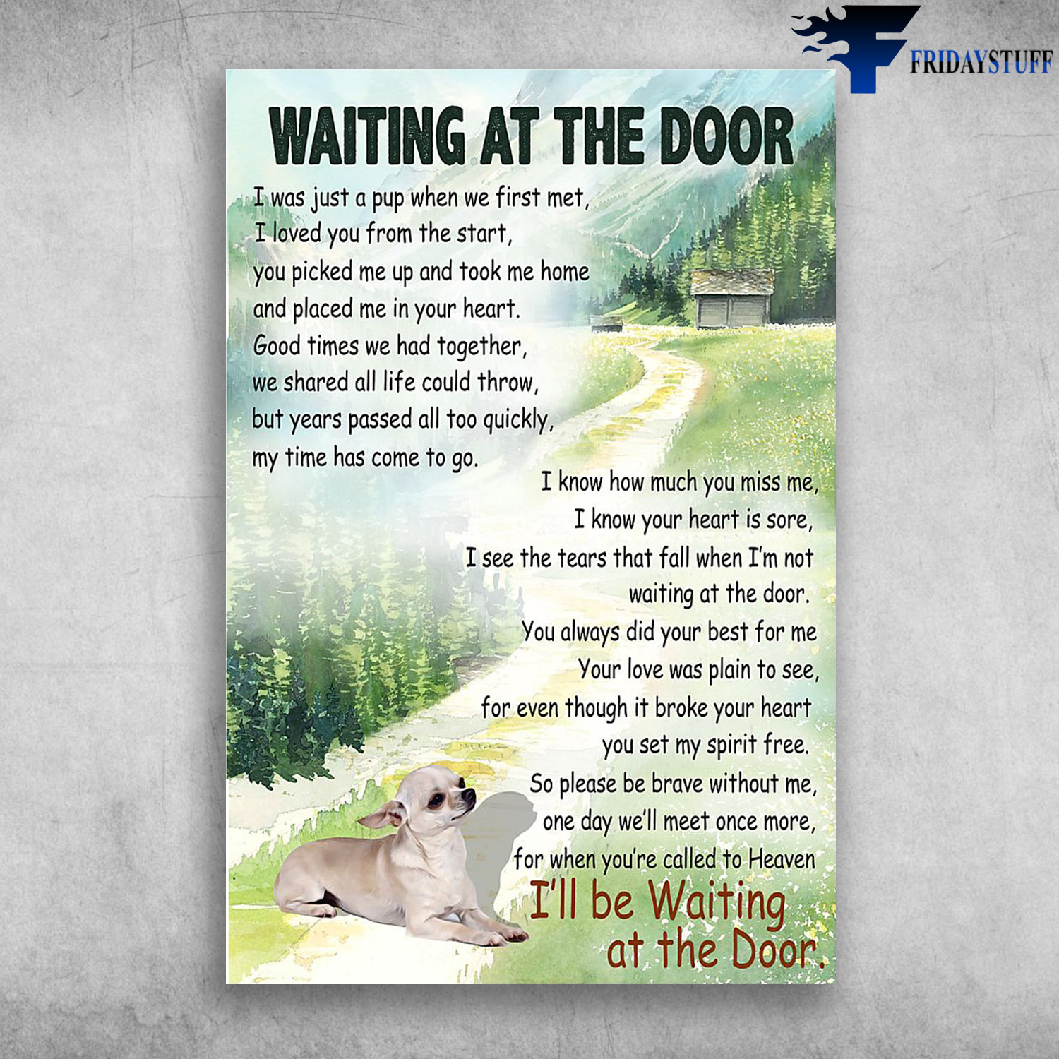Waiting At The Door I'll Be Waiting At The Door Dachshund Dog Poster