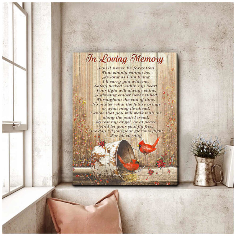 Cardinal In Loving Memory Poster Canvas – Art Hoodie