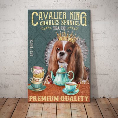 Cavalier King Charles Spaniel Dog Tea Company Canvas FB1901 70O59 Cavalier King CHarles Dog Canvas