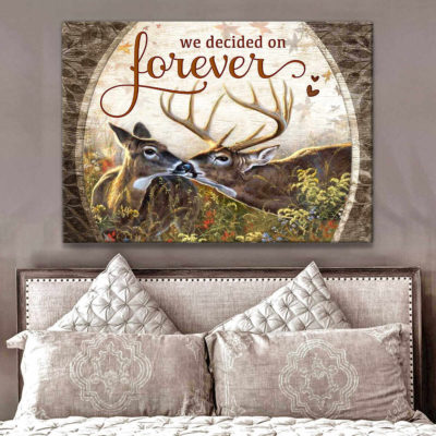 Top 10 Beautiful Buck and Doe Canvas We Decided On Forever Husband and Wife Wall Art Decor