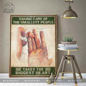 Taking Care Of The Smallest People Takes The Biggest Heart Holding Hands NICU Nurse Canvas
