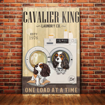 Cavalier King Charles Spaniel Dog Laundry Company Canvas MR0402 85O58 Cavalier King CHarles Dog Canvas