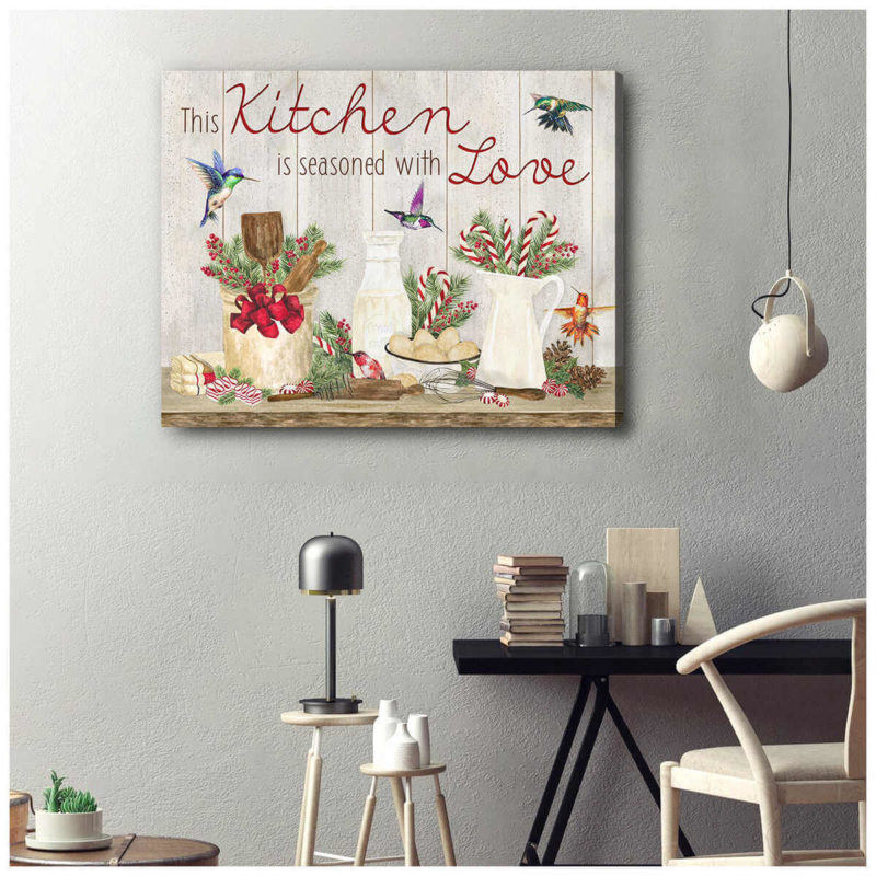 Farm Farmhouse Kitchen Christmas Hummingbirds Canvas This Kitchen Wall Art Decor