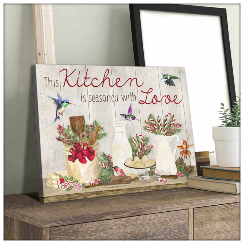 Farm Farmhouse Kitchen Christmas Hummingbirds Canvas This Kitchen Wall Art Decor