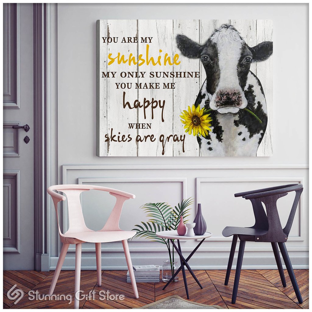 Poster Canvas Cow You are my sunshine - Art Hoodie